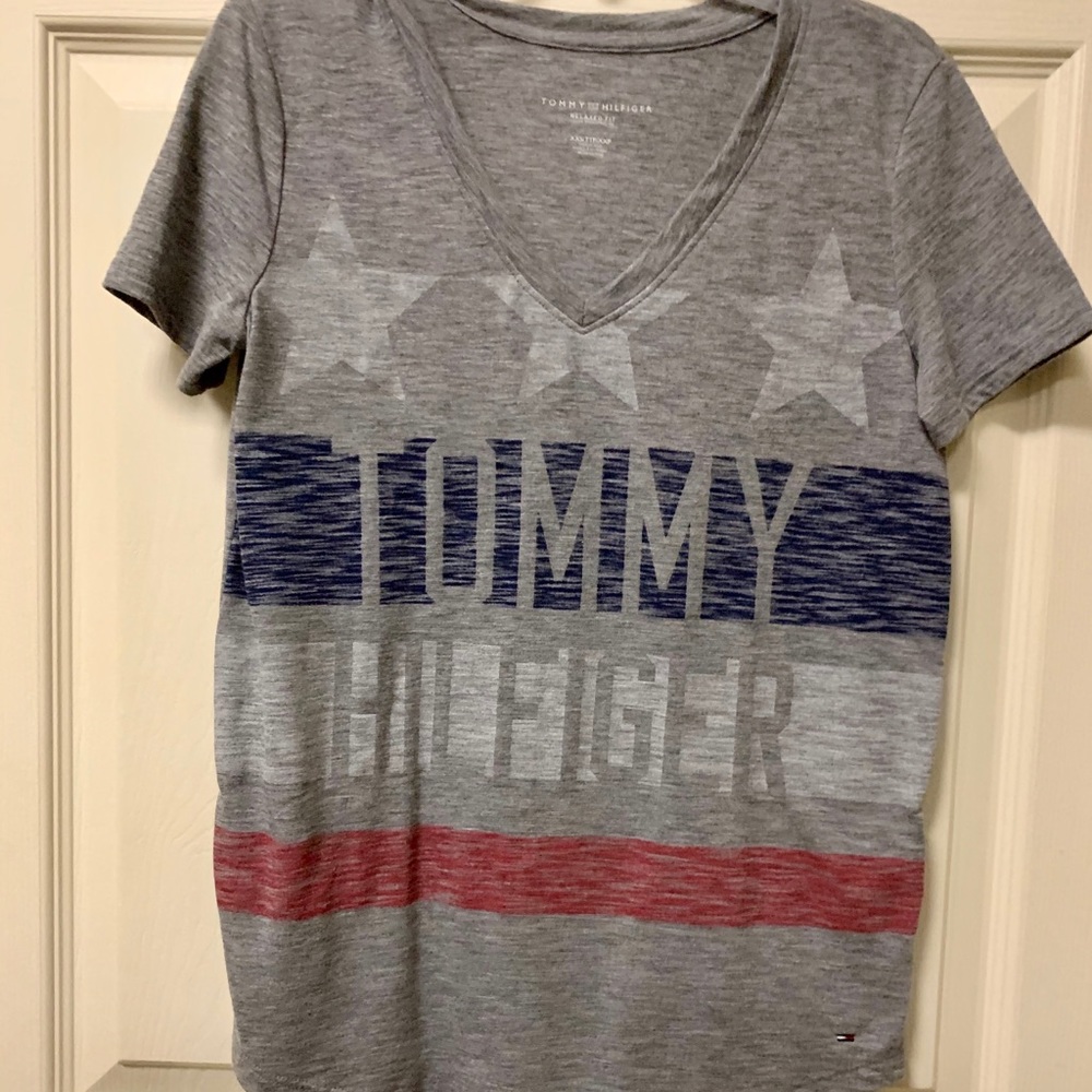 Tommy Hilfiger Gray V Neck Shirt
